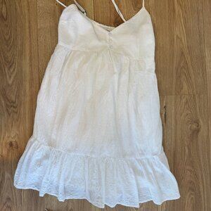 Abercrombie - White Babydoll Dress - Small Petite